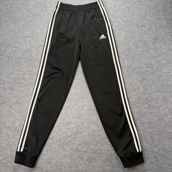 adidas Other - Adidas Men's LBlack Track Pants Activewear Joggers with White 3-Stripes Size L/G